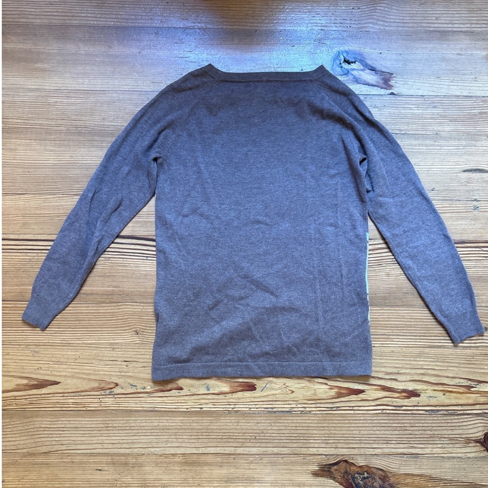 Sugarhill Boutique Swan Sweater Women Brown Excellent Cotton Intarsia SIZE 4 - Picture 6 of 6